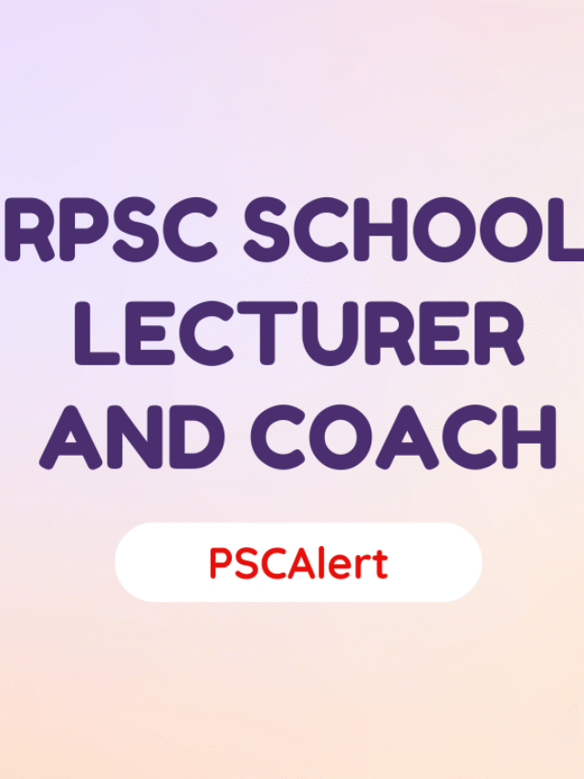 RPSC School Lecturer Recruitment 2025 Notification  for 3225 Vacancies